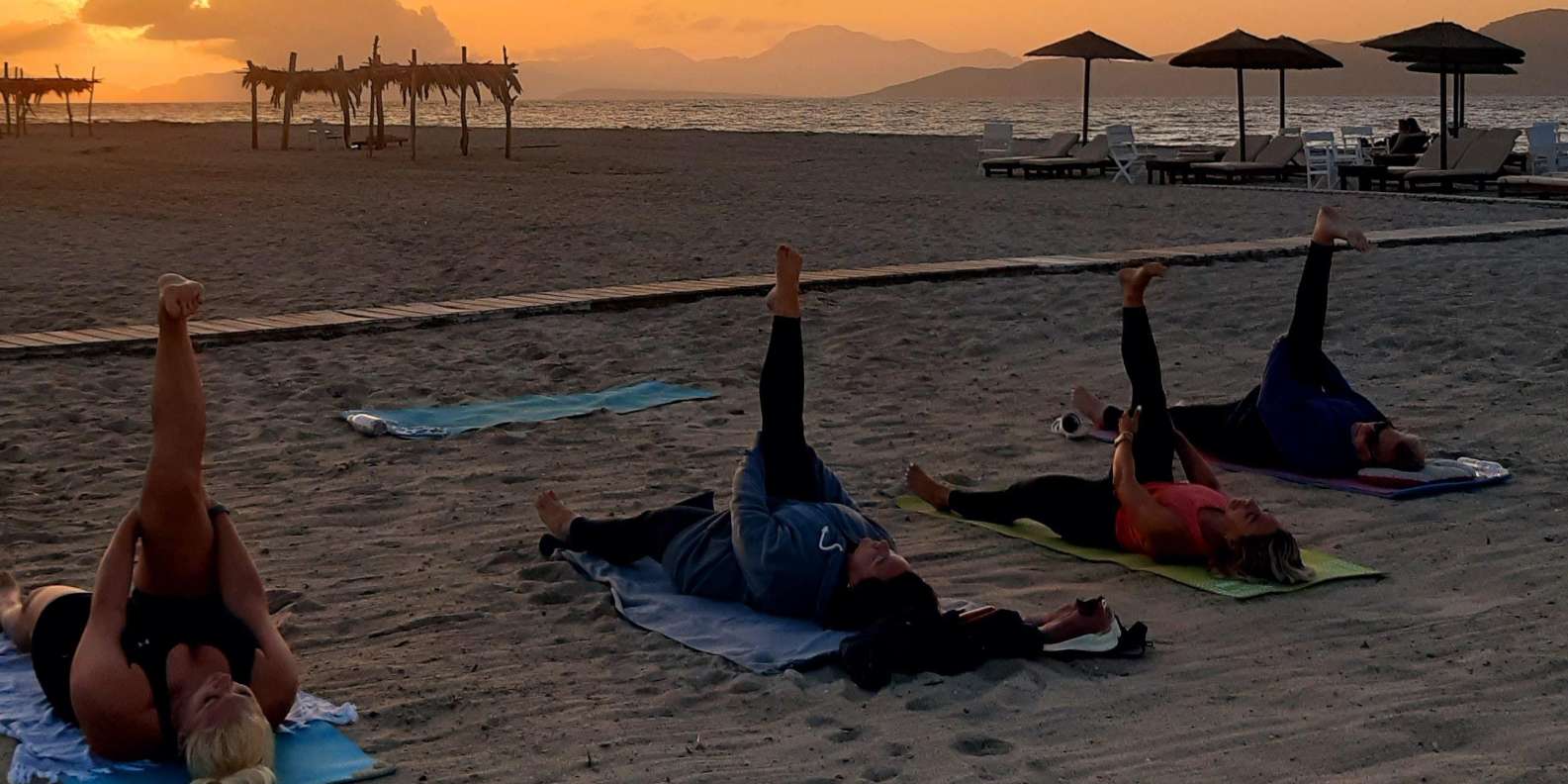 Sunset Pilates at Karfas Beach